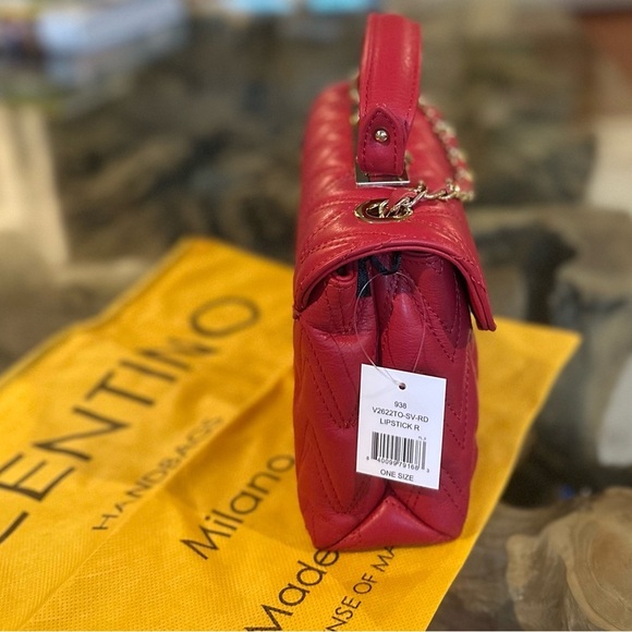 ‼️RARE‼️🎸💯AUTH. VALENTINO by MARIO V.🔥NWT🔥Lynn D Plate Leather Shoulder Bag - Picture 9 of 15